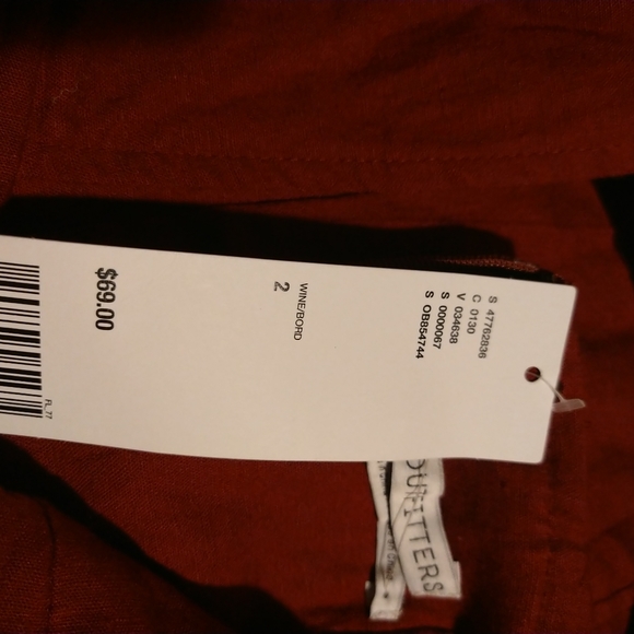 (NWT URBAN OUTFITTERS burgundy dress size 2 xs - Picture 12 of 14